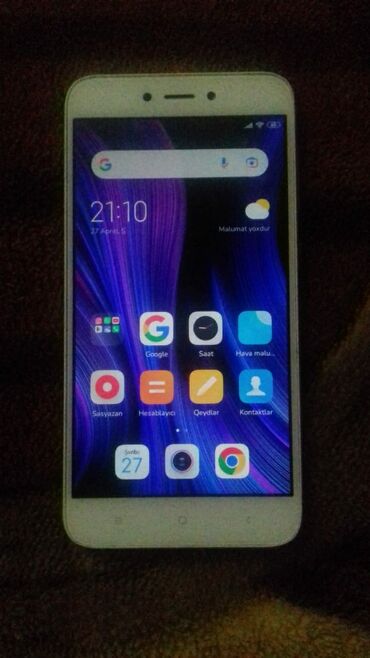 redmi telfonu: Xiaomi Redmi 5A, 2 GB, rəng - Bej, 
 İki sim kartlı