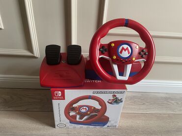 nintendo switch прошитая купить: Nintendo Mario Cart руль. В идеальном состоянии. Полный комплект: 1