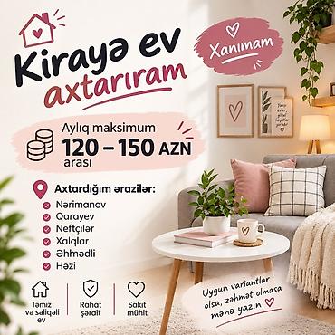 ehmedlide ev: KİRAYƏ EV AXTARIRAM 🏠 Salam. Xanımam və özüm üçün kirayə ev/otaq — 1