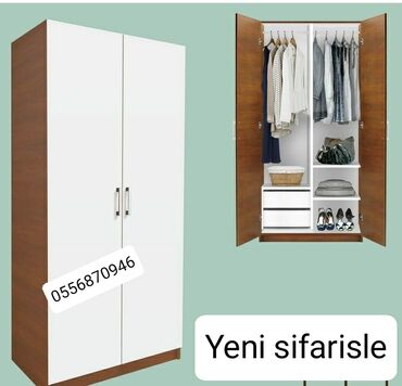 Asılqanlar: Yeni, Açılan, 2 qapılı Düz dolab, Qarderob, paltar dolabı, Azərbaycan