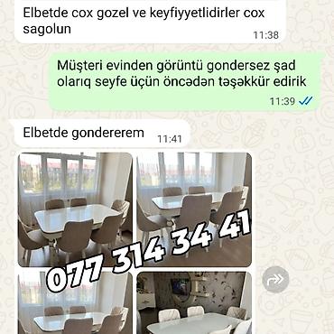 Ağ rəngli yemək masası və 6 ədəd stul dəsti - Masa: parlaq ağ səth lalafo.az -da Ağ rəngli yemək masası və 6 ədəd stul dəsti - Masa: parlaq ağ səth
