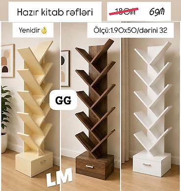 Hazır kitab rəfləri – dekorativ “ağac” dizaynlı şaquli model lalafo.az -da Hazır kitab rəfləri – dekorativ “ağac” dizaynlı şaquli model