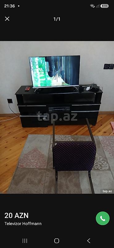 TV və video: Hoffmann televizor. Şəkildə göründüyü kimi ekranı zədəlidir və — 1