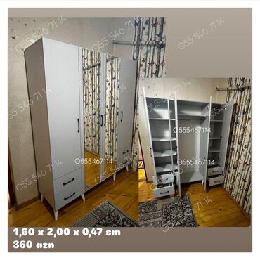 4 qapili dolablar: Yeni, 4 qapılı Düz dolab, Qarderob, paltar dolabı