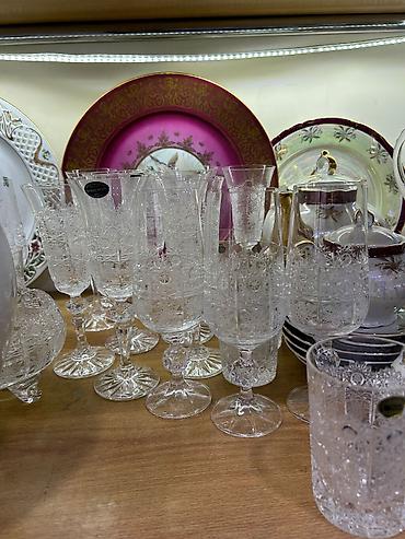 set qablari: Qədəhlər, rəng - Ağ, Xrustal, 6 ədədli dəst, 200 ml, Çexiya — 4
