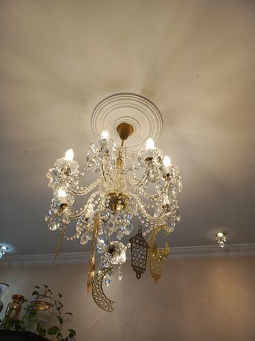 lyusturlar: Çılçıraq, 6 lampa, Xrustal