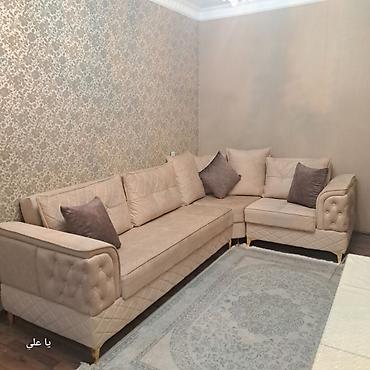 Divanlar: Künc divan, İşlənmiş, Açılan, Bazalı, Vеlur parça, Çatdırılma yoxdur — 2