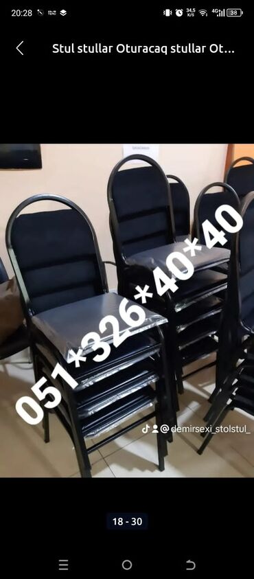 Bağ, çöl oturacaqları: Yeni, Sadə stul, Metal, Azərbaycan -da lalafo.az — 4 Bağ, çöl oturacaqları: Yeni, Sadə stul, Metal, Azərbaycan — 4