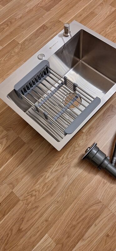 Mətbəx çanaqları: Yeni Kvadrat Mətbəx çanağı, Şkafsız, Paslanmaz polad, Pulsuz çatdırılma — 15