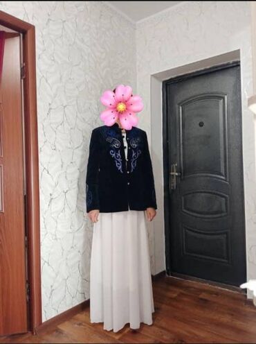 кыргызский платье: Вечернее платье, Длинная модель, С рукавами, 3XL (EU 46), 4XL (EU 48)