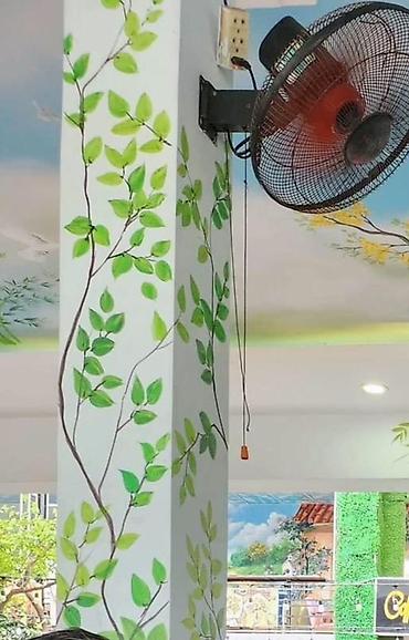 скрытый карниз для штор: Роспись стен на заказ - Авторские настенные иллюстрации и — 10