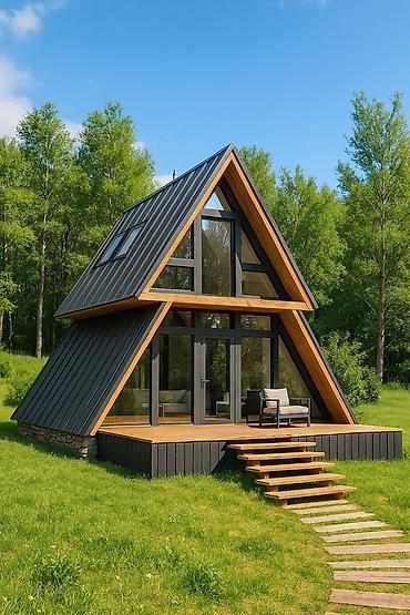 Продажа модульных домов: Модульные деревянные дома и A‑frame (А‑образные) домики под ключ — 12