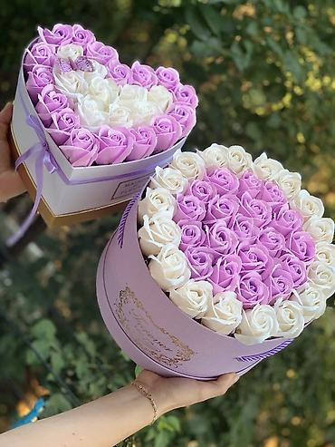 Ruža: Kutija u obliku srca sa ružama – luksuzna cvetna aranžmanska kutija - — 5