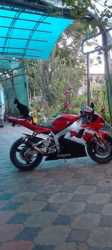 кастом мото: Спортивный мотоцикл Yamaha YZF-R1 (серия R), красно-белая раскраска — 1