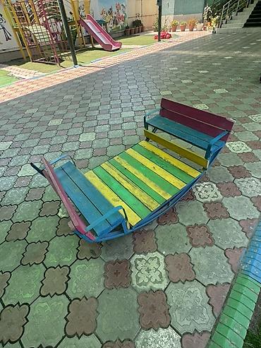 качеля скамейка: Деревянные качели-балансир «лодочка» для детской площадки. - — 1