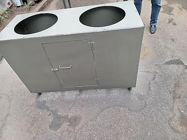 Tullantı qabları: İki bölməli metal tullantı qutusu korpusu - Material: qalın metal — 1