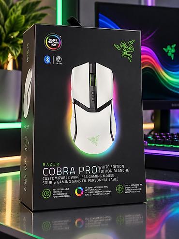 kompyüter: Razer Cobra Pro simsiz oyun siçanı – ağ rəng. Yeni ✅ - Qoşulma: 2.4 — 2