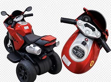 Uşaq üçün elektrik maşınları: Uşaq üçün elektrikli üçtəkərli motosiklet – qırmızı rəng — 1