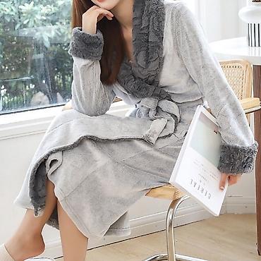 Халаты: Халат, Плюш, M, L, 2XL — 3