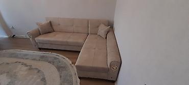 divanlar gəncə: Bej rəngli L formalı künc divan - Minimalist dizayn, neytral bej ton — 5