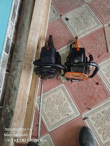elektrik mişarı satılır: Benzinli mişar dəsti – 2 ədəd. yaxşı işləyir tek tek — 3