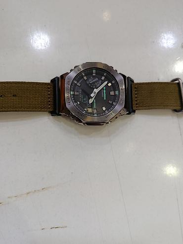 черная мужская футболка без рисунка: Часы Casio G‑Shock (аналогово‑цифровые) - Корпус: металлический — 1