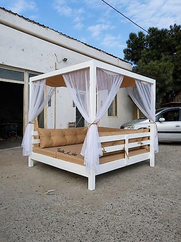 bağ divan: Bağ üçün baldaxanlı lounge-divan Ölçü 185x210 sm, hündürlük 195sm - — 4