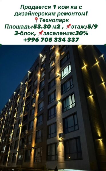 срочно продаётся 1 комнатная квартира в районе парк фучика: 1 комната, 53 м², Элитка, 5 этаж, Дизайнерский ремонт