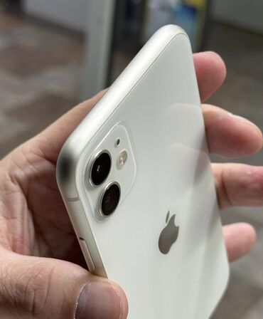 купить компьютер apple бу: IPhone 11, Колдонулган, 64 ГБ, Ак, Коргоочу айнек, Каптама, 80 %