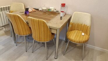 Mebel: Mətbəx masa dəsti satılır 200₼. Yaxşı vəziyyətdədir. 4 oturcağı