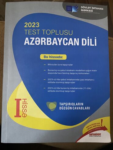test toplusu: Azerbyacan dili test toplusu 2023 1-ci hisse -Kitab tezedir -Hediyye