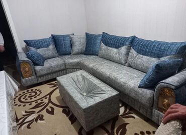 Divan və kreslo dəstləri: Künc divan, Pufik, Bazasız, Açılmayan — 1