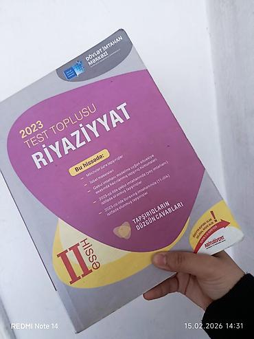 Testlər: Riyaziyyat Testlər 11-ci sinif, DİM, 2-ci hissə, 2023 il — 1