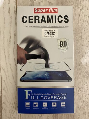 Защитные пленки и стекла: 🔥 9D CERAMICS – надежная защита экрана на IPHONE 12 pro max по