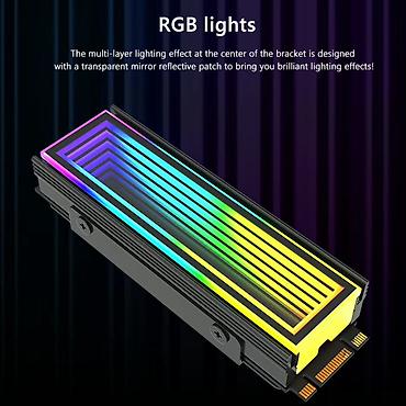 kompyuter hisseleri: RGB NVMe M.2 SSD soyuducu radiator - 2280 ölçülü NVMe M.2 SSD-lər — 1