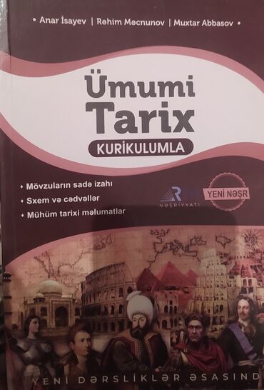 анар исаев всеобщая история pdf тесты: Anar İsayev,Ümumi tarix kitabı.Islenmeyib,təzədir.Yeni nesrdir.12