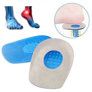 ноут: Силиконовые гелевые накладки на пятки для снятия боли в ногах, шпора