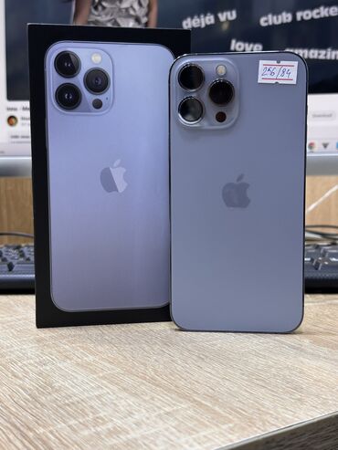 ayfon 17: IPhone 13 Pro Max, 256 ГБ, Sierra Blue, Гарантия, Беспроводная зарядка, Face ID