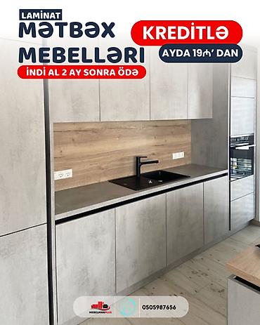 mebelman: Sifarişlə mətbəx dəsti, Özü çəkən petlələr, Mat laminat, Pulsuz çatdırılma — 6