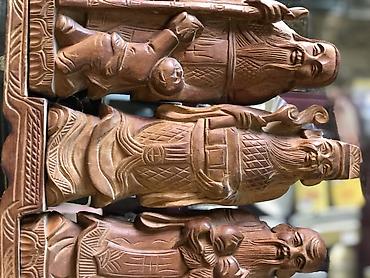 figur: Винтажная деревяная композиция три мудреца ! — 3