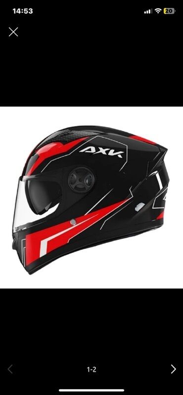 питбайк купить в баку: AXX tam üzlü motosiklet dəbilqəsi - Rəng və dizayn: Qara əsas