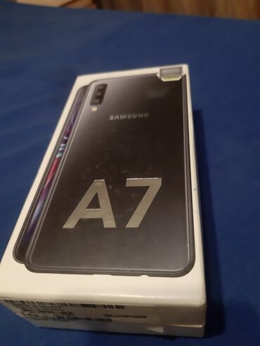 samsung a 10 's: Samsung Galaxy A7 2018, 64 GB, rəng - Qara, Barmaq izi, İki sim kartlı, Face ID