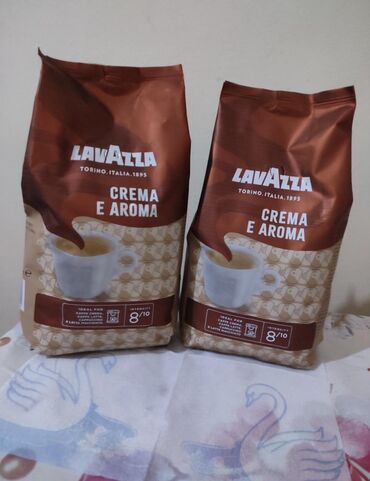 Молочные продукты и яйца: Lavazza Crema e Aroma – bütöv dənə qəhvə - Brend: Lavazza (Torino
