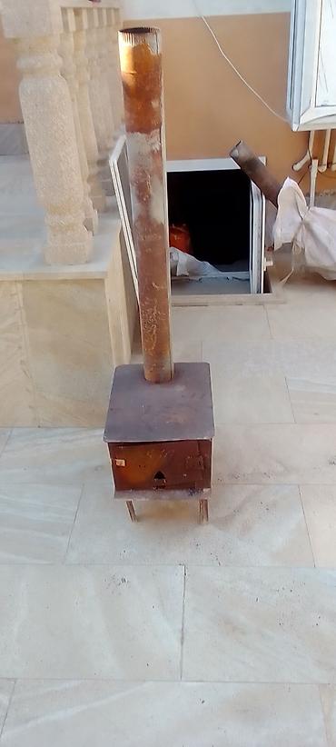 yağla işləyən pec: Metall soba (odunla işləyən) - Material: qalın metaldan hazırlanmış — 2