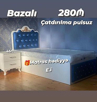 Çarpayılar: Yeni, Təknəfərlik çarpayı, Bazalı, Matras ilə, Siyirməsiz, Azərbaycan — 4