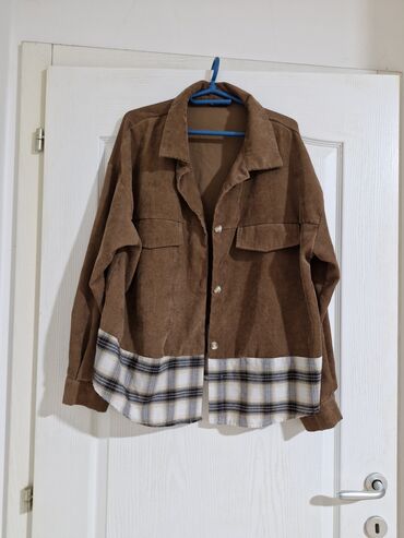 termo košulje: 2XL (EU 44), Cotton, Single-colored, Plaid, color - Brown