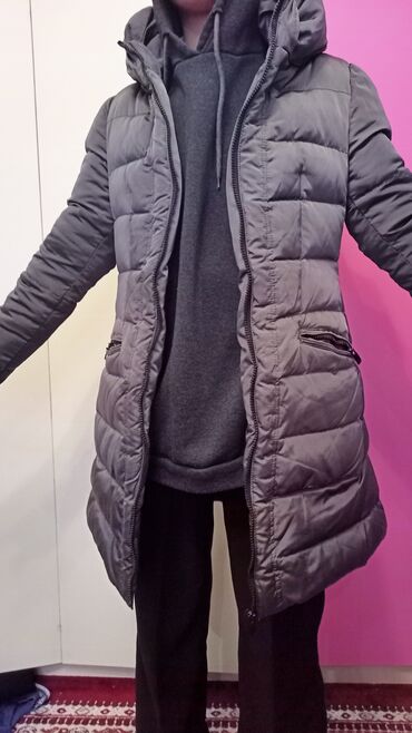 теплые зимние куртки: Пуховик, По колено, M (EU 38)