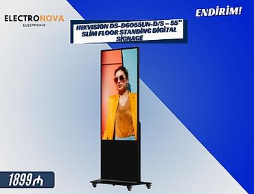 Masaüstü kompüterlər və komponentlər: 🖥️ HIKVISION DS-D6055UN-D/S – 55” Slim Floor Standing Digital Signage — 1