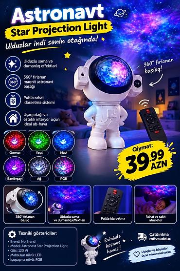 şaxta baba torbası: Astronavt Star Projection Light – ulduzlu səmaya bənzər işıq şousu ilə — 1