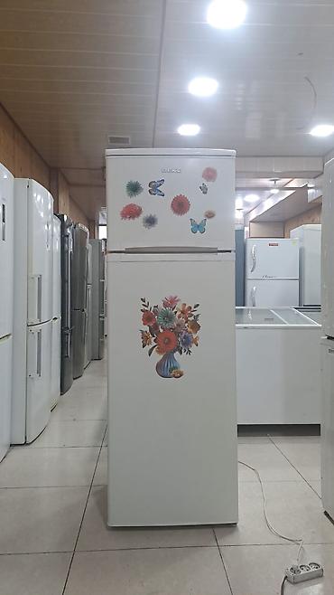 balaca soyuducu: Beko iki qapılı soyuducu - Klassik ağ korpus, üzərində dekorativ — 1
